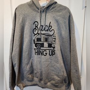 Gildan Heavy Blend Gray Graphic Hoodie